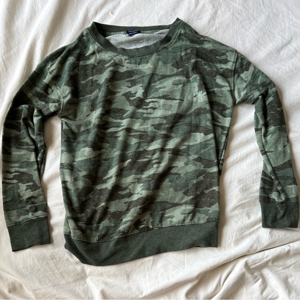 Splendid Camouflage Crewneck Sweater